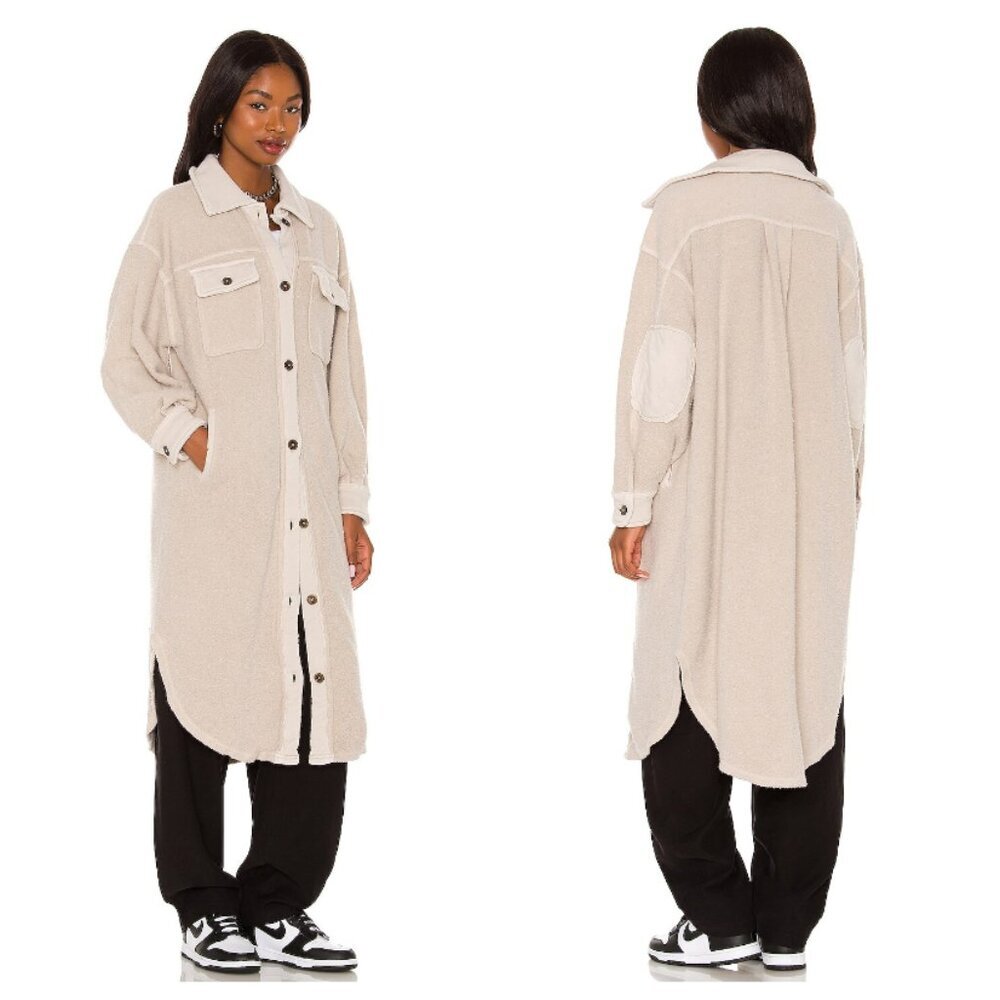 We The Free Beige Longline Jacket